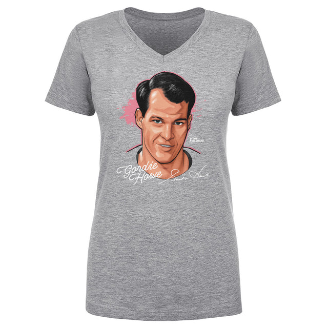 Gordie Howe Women's V-Neck T-Shirt | 500 LEVEL