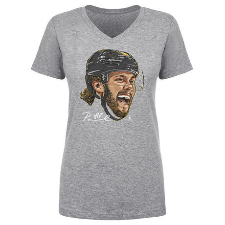 David Pastrnak Women's V-Neck T-Shirt | 500 LEVEL
