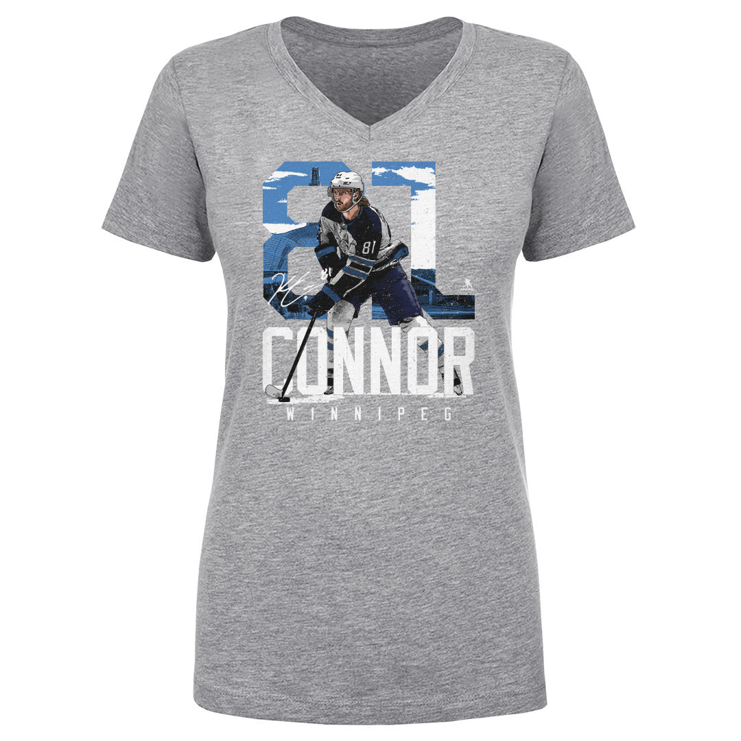 Kyle Connor Women's V-Neck T-Shirt | 500 LEVEL