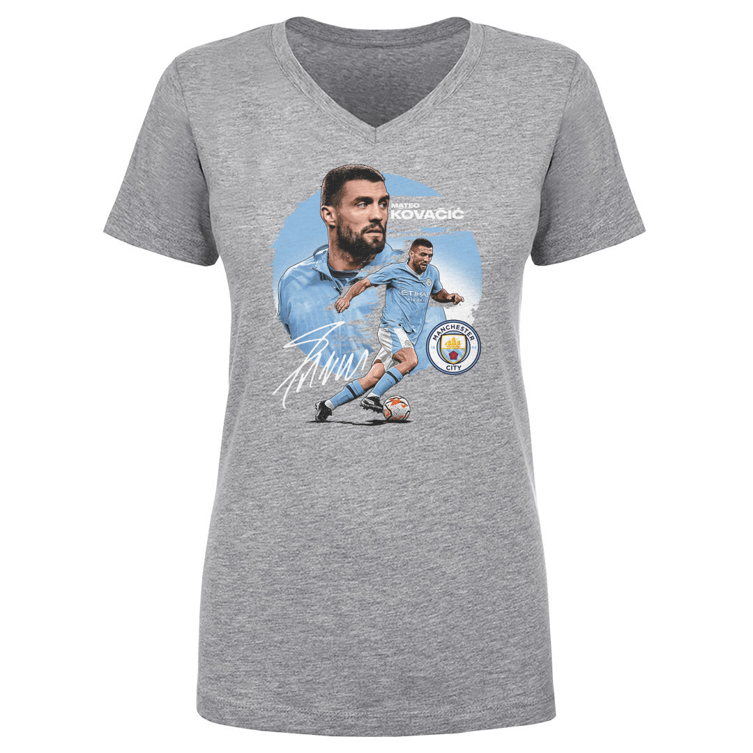 Mateo Kovacic Women's V-Neck T-Shirt | 500 LEVEL