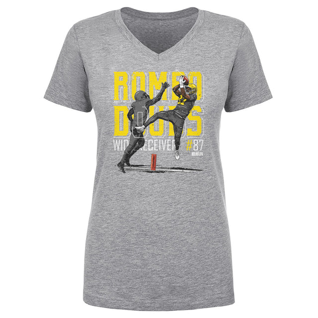 Romeo Doubs Women's V-Neck T-Shirt | 500 LEVEL