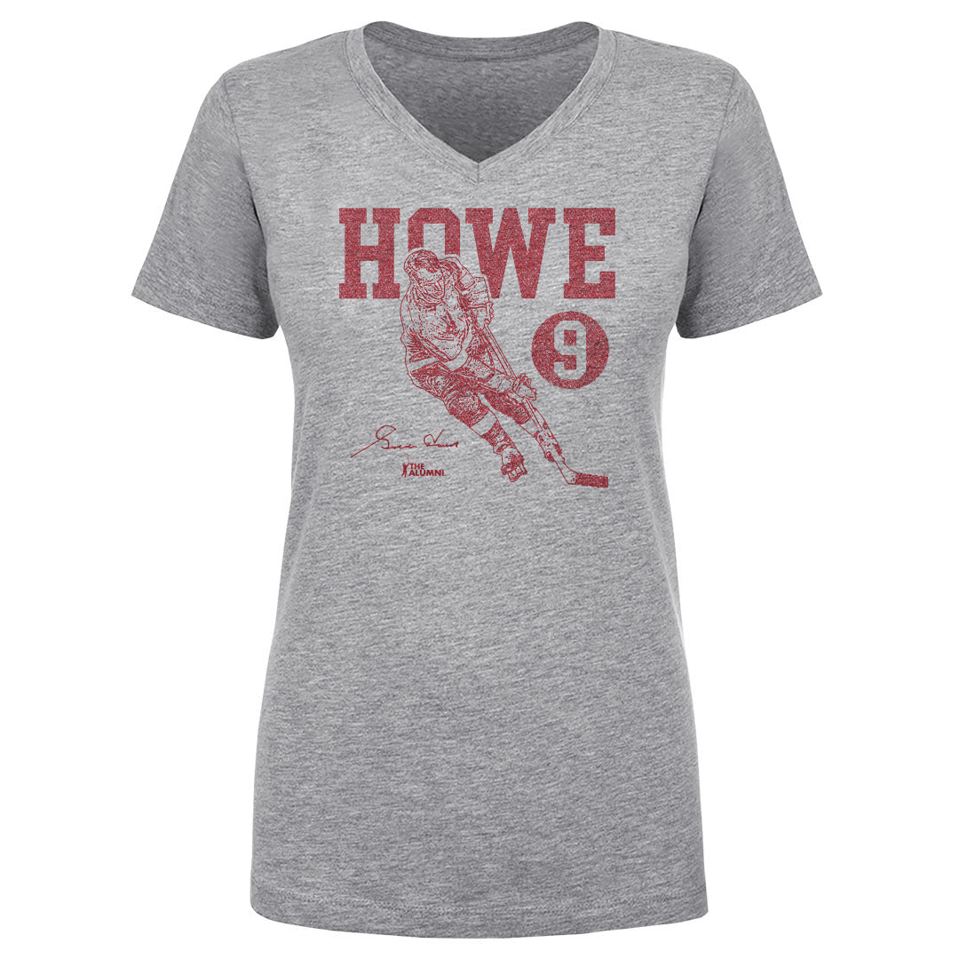 Gordie Howe Women's V-Neck T-Shirt | 500 LEVEL