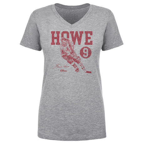 Gordie Howe Women's V-Neck T-Shirt | 500 LEVEL