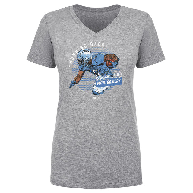 David Montgomery Women's V-Neck T-Shirt | 500 LEVEL