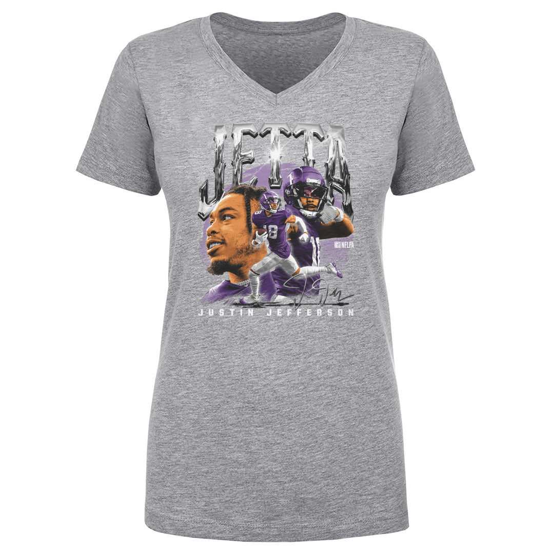 Justin Jefferson Women&#39;s V-Neck T-Shirt | 500 LEVEL