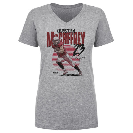 Christian McCaffrey Women's V-Neck T-Shirt | 500 LEVEL