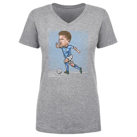 Kevin De Bruyne Women's V-Neck T-Shirt | 500 LEVEL