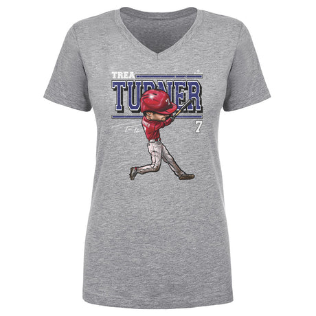 Trea Turner Women's V-Neck T-Shirt | 500 LEVEL