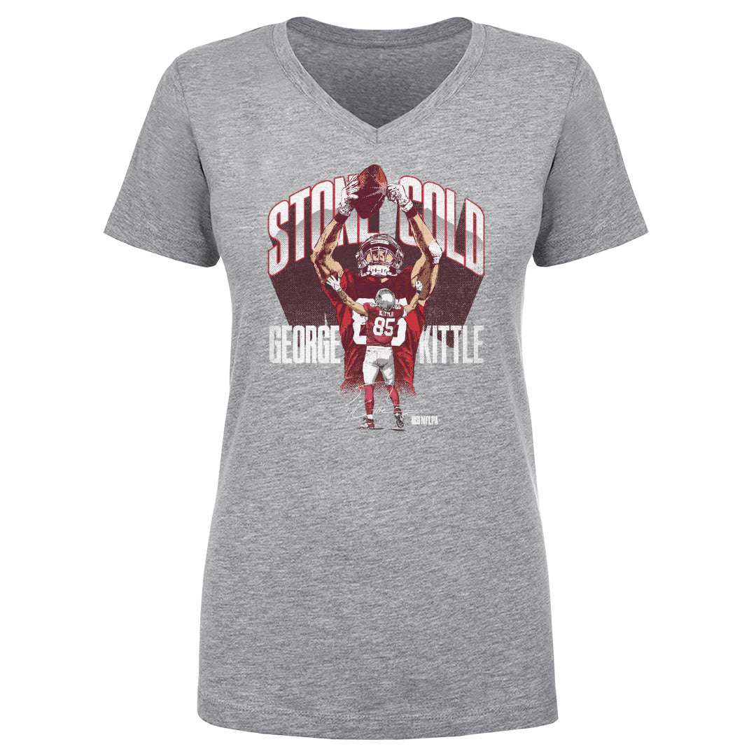 George Kittle Women's V-Neck T-Shirt | 500 LEVEL