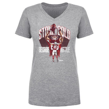 George Kittle Women's V-Neck T-Shirt | 500 LEVEL