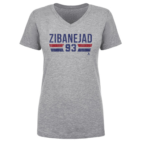 Mika Zibanejad Women's V-Neck T-Shirt | 500 LEVEL