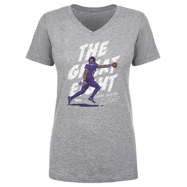 Lamar Jackson Women's V-Neck T-Shirt | 500 LEVEL