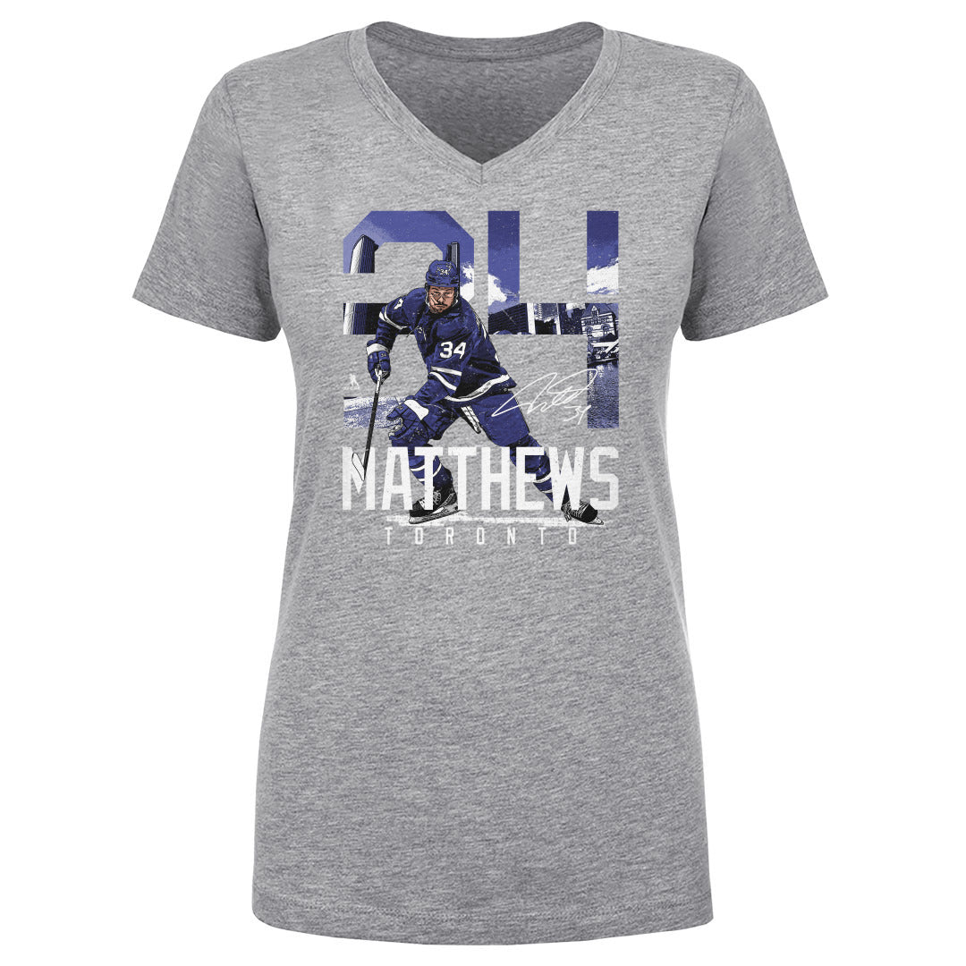 Auston Matthews Women's V-Neck T-Shirt | 500 LEVEL