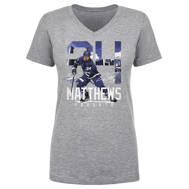 Auston Matthews Women's V-Neck T-Shirt | 500 LEVEL