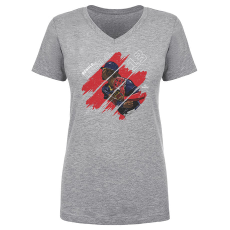 Ronald Acuna Jr. Women's V-Neck T-Shirt | 500 LEVEL