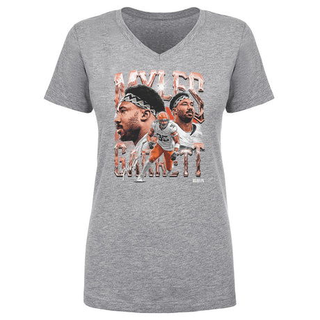Myles Garrett Women's V-Neck T-Shirt | 500 LEVEL