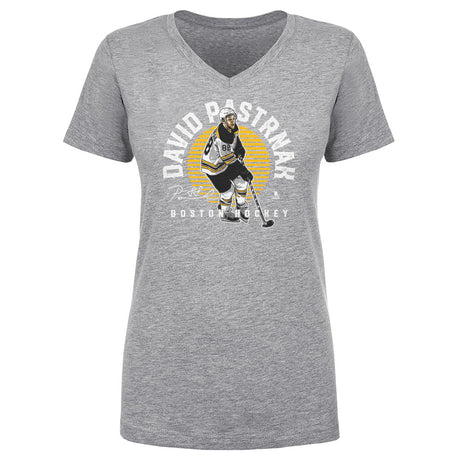 David Pastrnak Women's V-Neck T-Shirt | 500 LEVEL