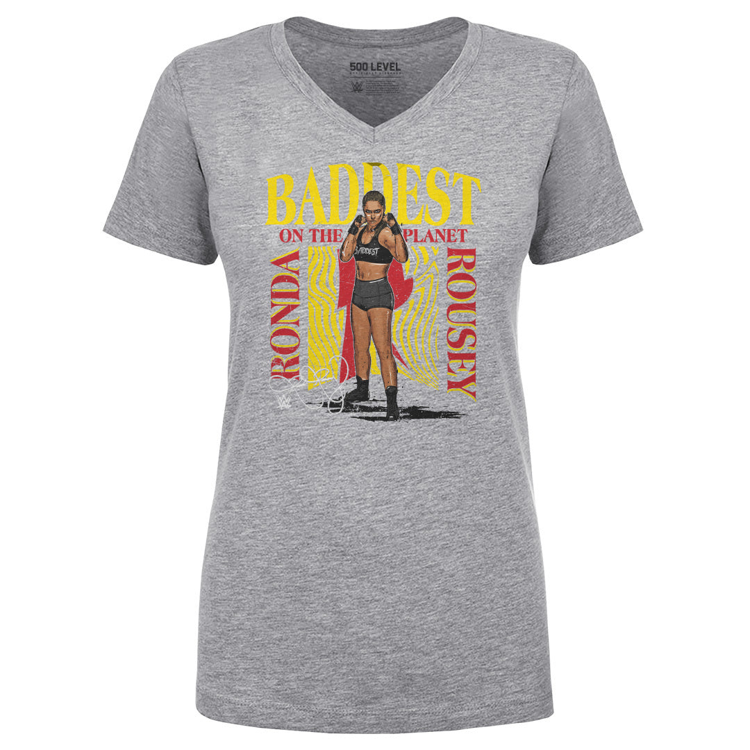 Ronda Rousey Women&#39;s V-Neck T-Shirt | 500 LEVEL