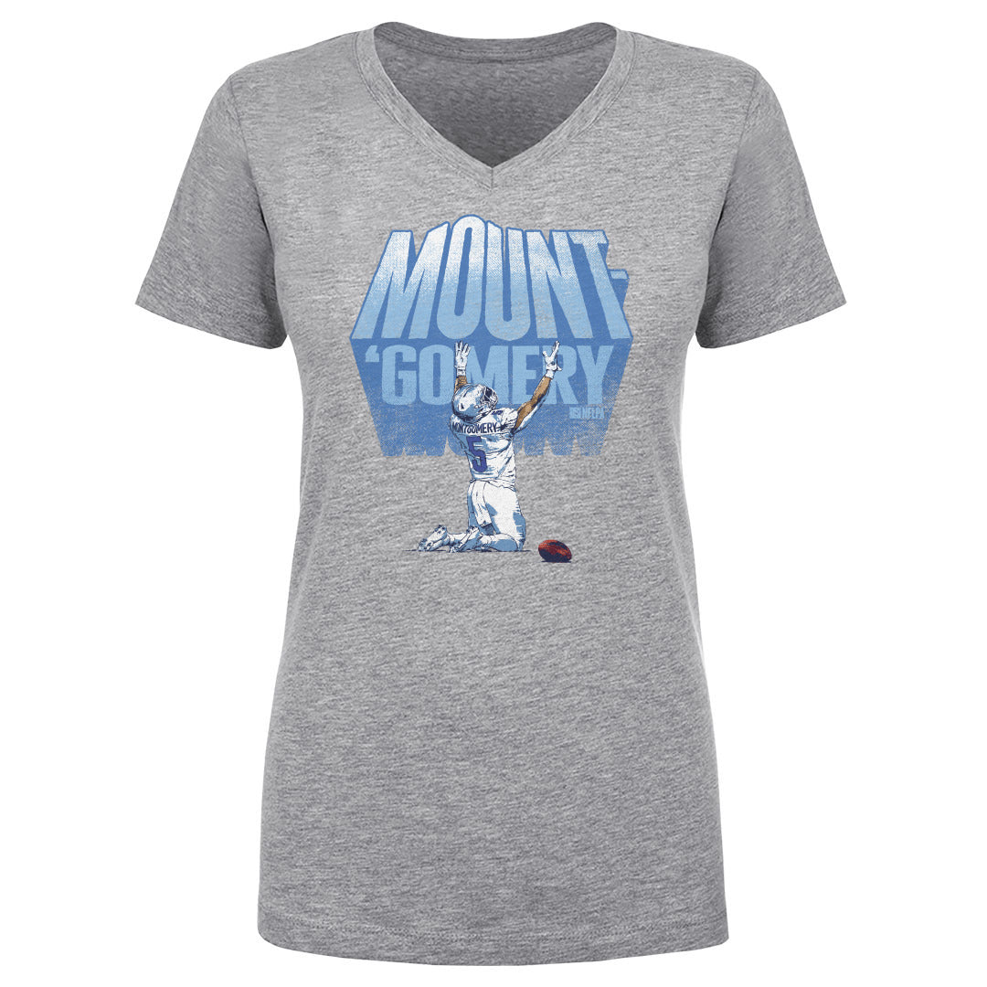 David Montgomery Women's V-Neck T-Shirt | 500 LEVEL