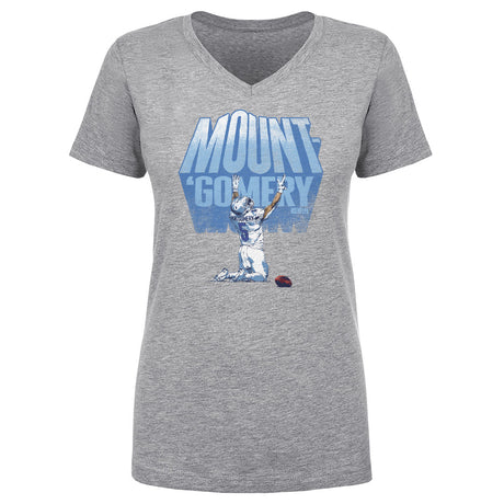 David Montgomery Women's V-Neck T-Shirt | 500 LEVEL