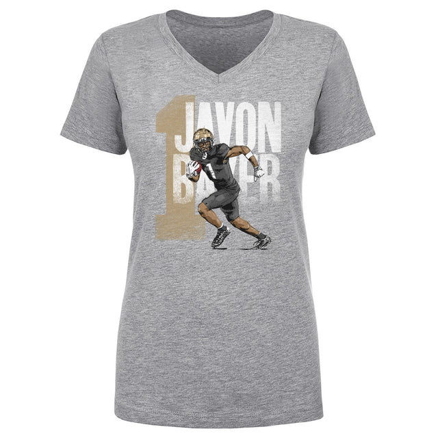 Javon Baker Women's V-Neck T-Shirt | 500 LEVEL