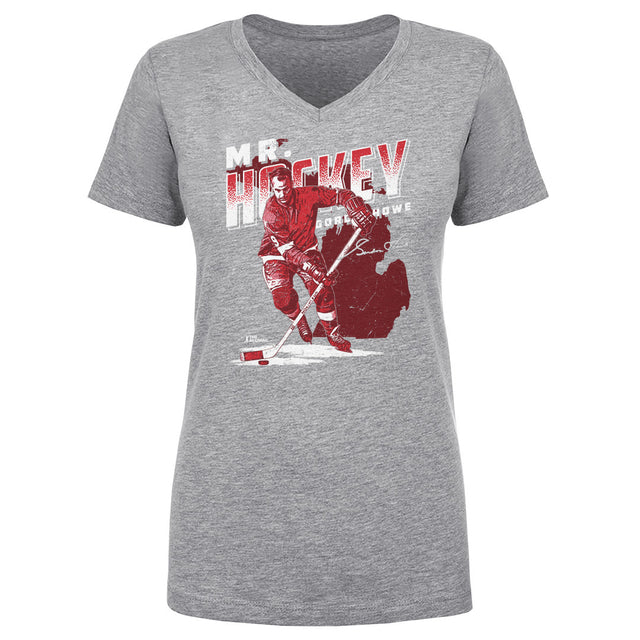 Gordie Howe Women's V-Neck T-Shirt | 500 LEVEL