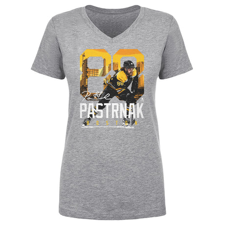 David Pastrnak Women's V-Neck T-Shirt | 500 LEVEL