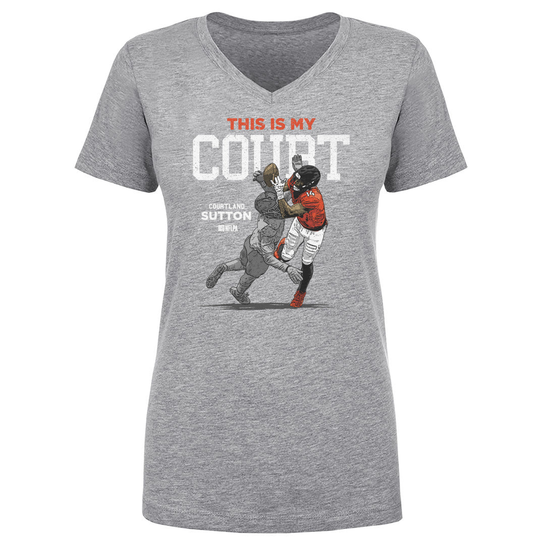 Courtland Sutton Women's V-Neck T-Shirt | 500 LEVEL