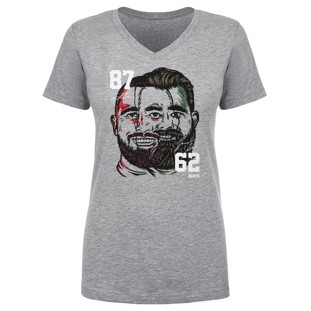 Jason Kelce Women's V-Neck T-Shirt | 500 LEVEL