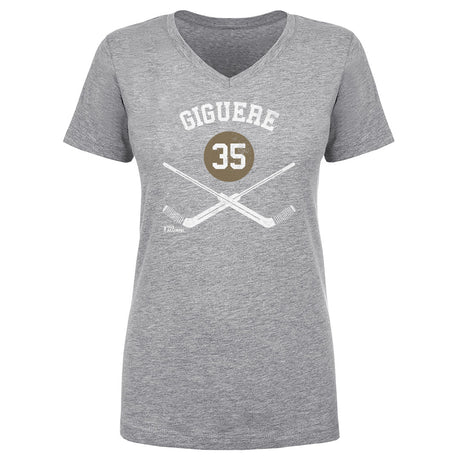Jean-Sebastien Giguere Women's V-Neck T-Shirt | 500 LEVEL