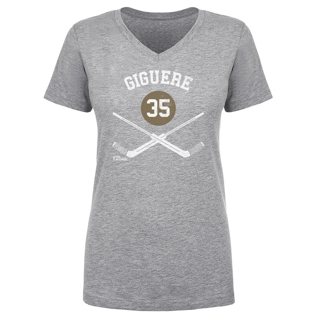 Jean-Sebastien Giguere Women's V-Neck T-Shirt | 500 LEVEL