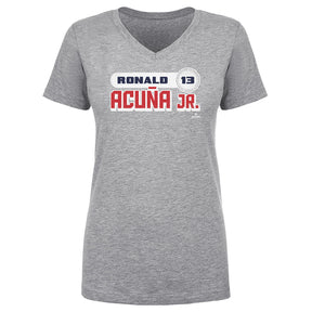 Ronald Acuna Jr. Women's V-Neck T-Shirt | 500 LEVEL