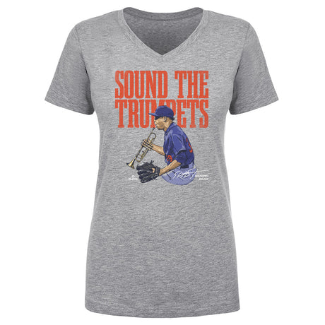 Edwin Diaz Women's V-Neck T-Shirt | 500 LEVEL