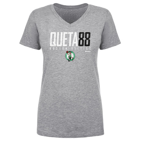 Neemias Queta Women's V-Neck T-Shirt | 500 LEVEL