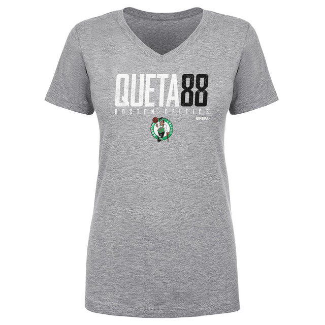 Neemias Queta Women's V-Neck T-Shirt | 500 LEVEL