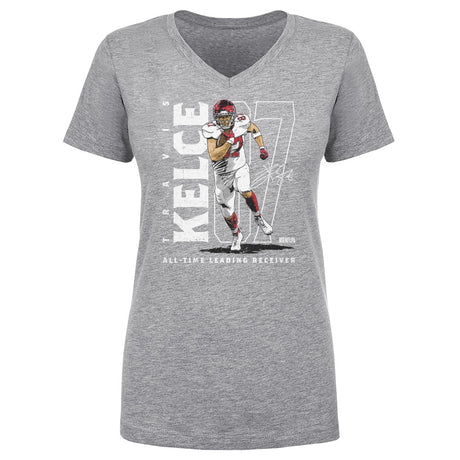 Travis Kelce Women's V-Neck T-Shirt | 500 LEVEL