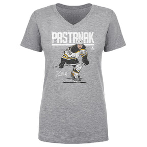 David Pastrnak Women's V-Neck T-Shirt | 500 LEVEL