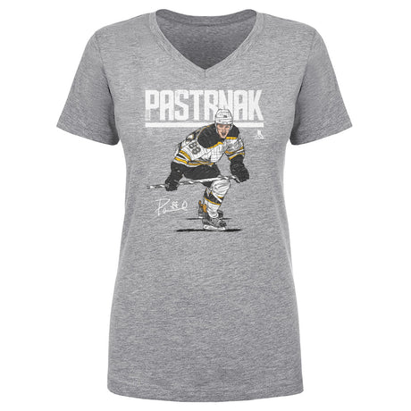 David Pastrnak Women's V-Neck T-Shirt | 500 LEVEL