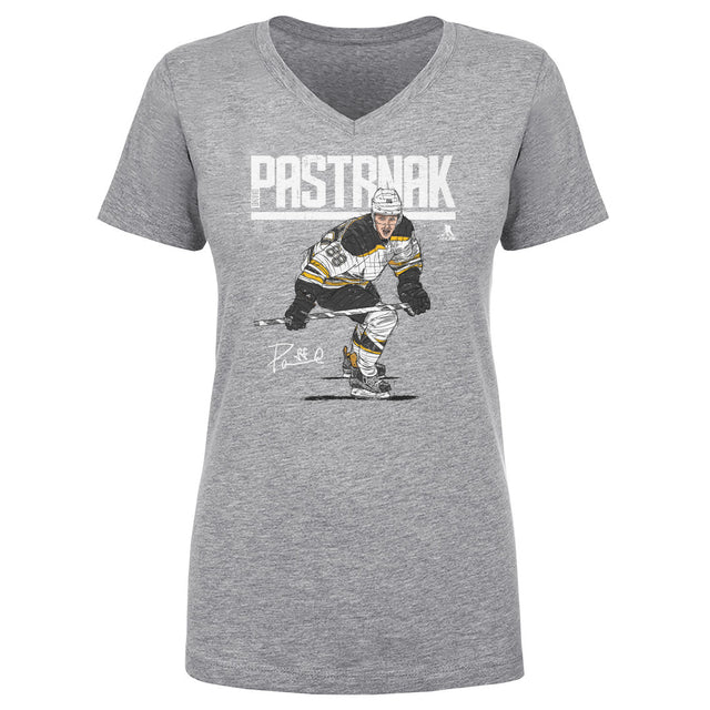 David Pastrnak Women's V-Neck T-Shirt | 500 LEVEL