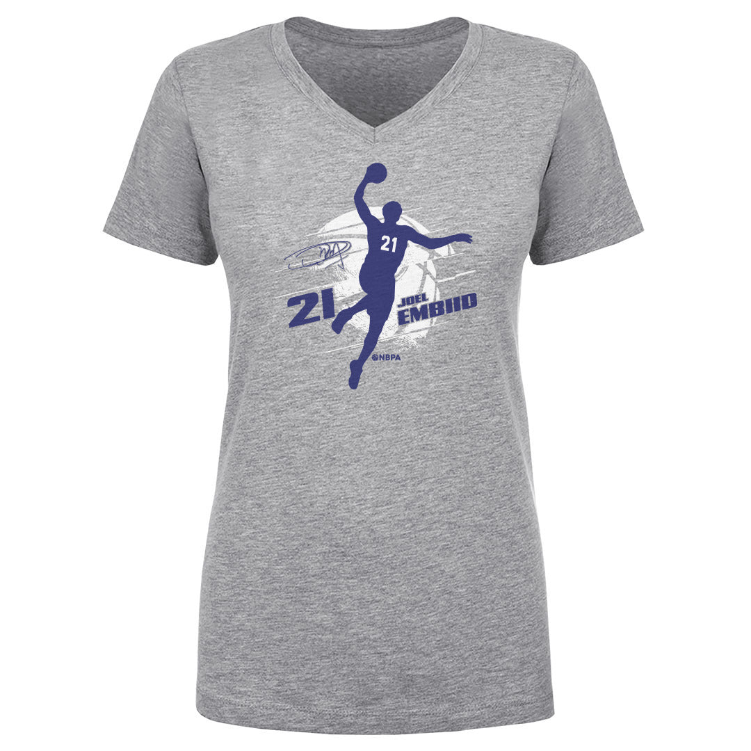 Joel Embiid Women's V-Neck T-Shirt | 500 LEVEL