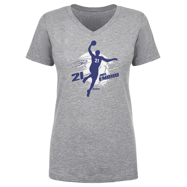Joel Embiid Women's V-Neck T-Shirt | 500 LEVEL