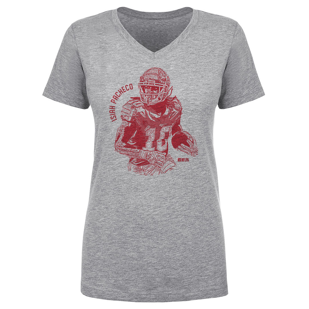 Isiah Pacheco Women's V-Neck T-Shirt | 500 LEVEL