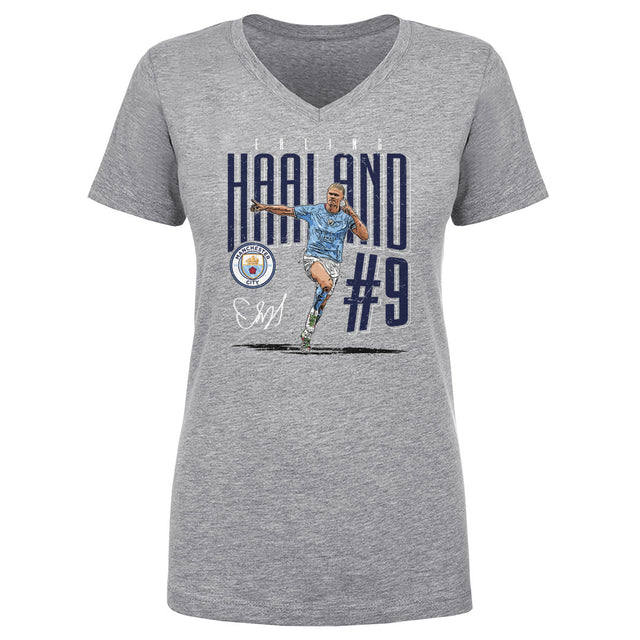 Erling Haaland Women's V-Neck T-Shirt | 500 LEVEL