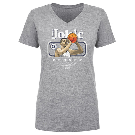 Nikola Jokic Women's V-Neck T-Shirt | 500 LEVEL