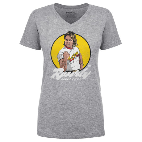 Roddy Piper Women's V-Neck T-Shirt | 500 LEVEL