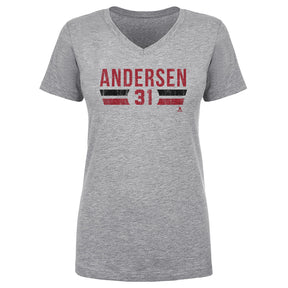 Frederik Andersen Women's V-Neck T-Shirt | 500 LEVEL