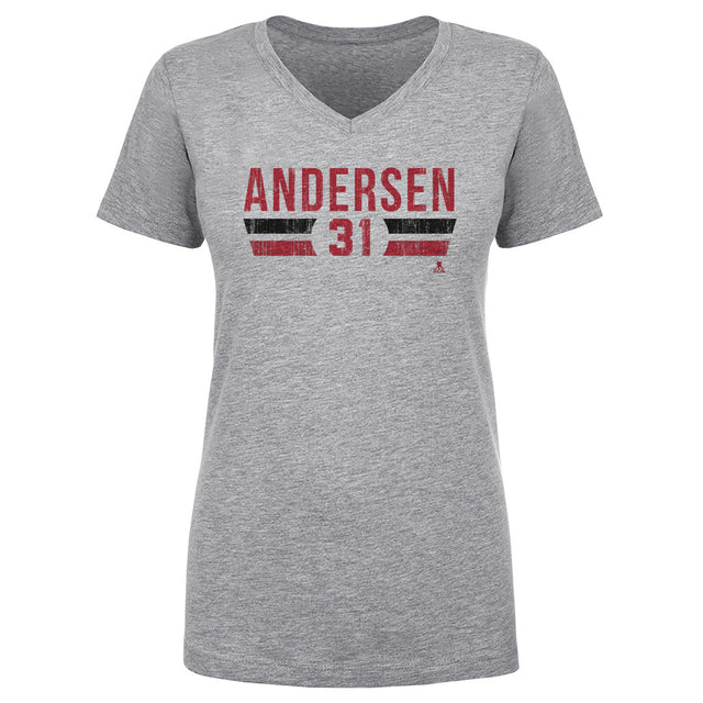 Frederik Andersen Women's V-Neck T-Shirt | 500 LEVEL