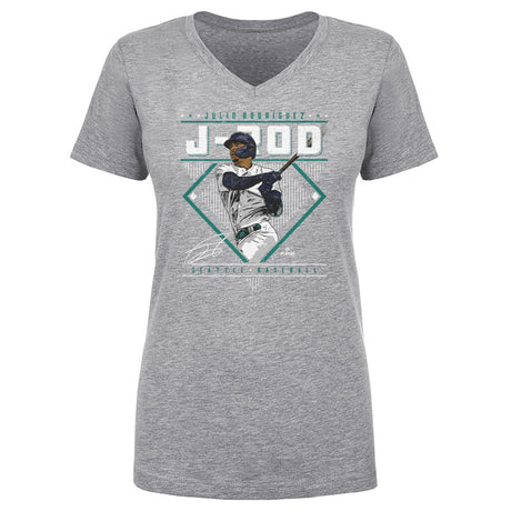 Julio Rodriguez Women's V-Neck T-Shirt | 500 LEVEL