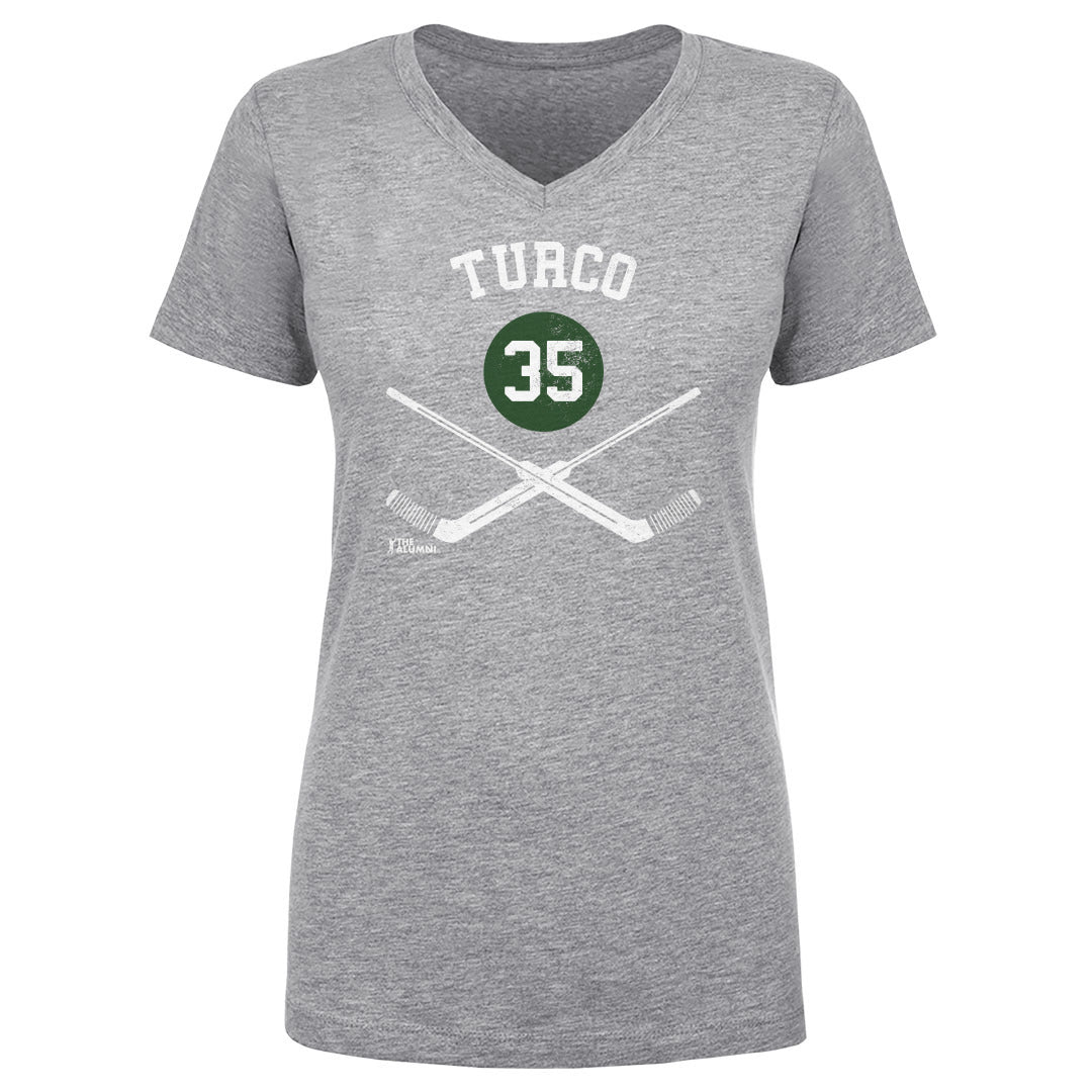 Marty Turco Women's V-Neck T-Shirt | 500 LEVEL