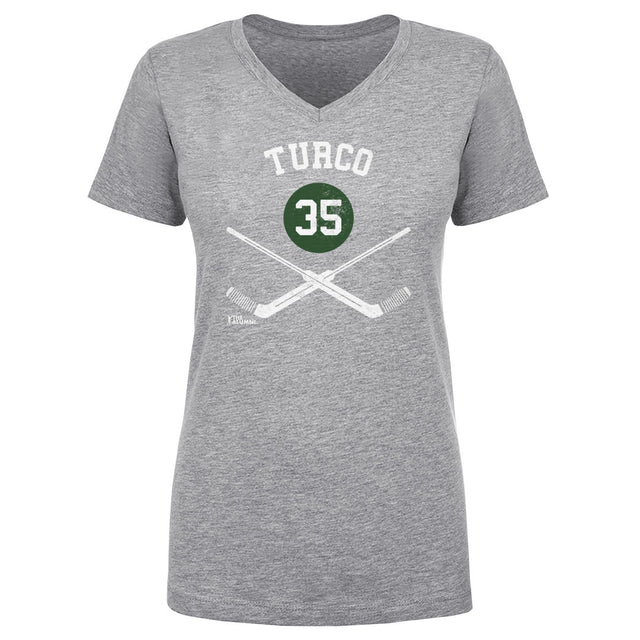 Marty Turco Women's V-Neck T-Shirt | 500 LEVEL